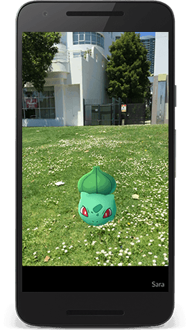 Augmented Pokemon Go capture view from Pokemongo dot com